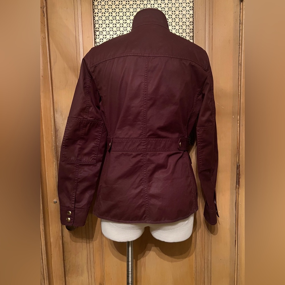 J CREW waxed jacket. Burgundy M. Like new - Picture 3 of 11